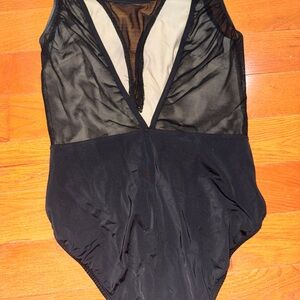 Kandi Kouture Black Sheer Leotard